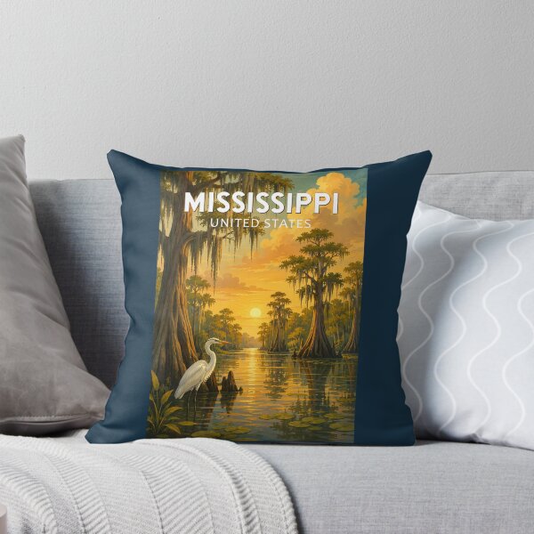 Item preview, Mississippi Illustration Travel Art Vintage designed and sold by KrisSidDesigns.