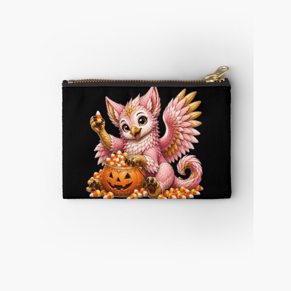 Item preview, Cute Pink Halloween Griffin with Candy Corn designed and sold by Hatchling Hollow.