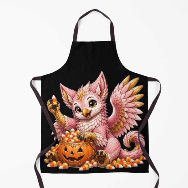 Item preview, Cute Pink Halloween Griffin with Candy Corn designed and sold by Hatchling Hollow.