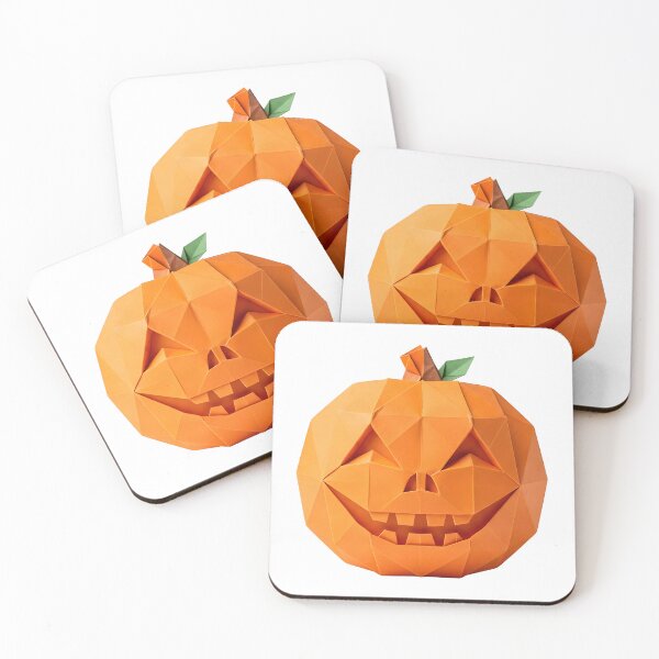 Item preview, Orange Jack-O’-Lantern Pumpkin Art-Low Poly Halloween  designed and sold by Marcu Ioachim.