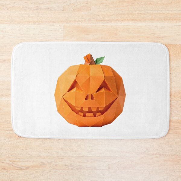 Item preview, Orange Jack-O’-Lantern Pumpkin Art-Low Poly Halloween  designed and sold by Marcu Ioachim.