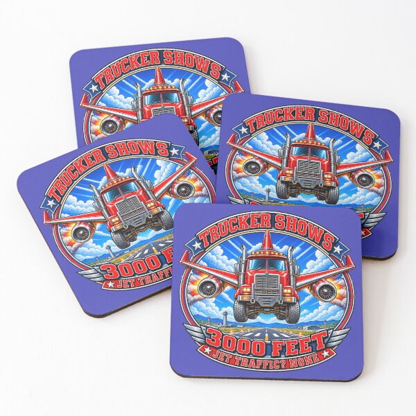 Item preview, Flying Jet Semi Truck - 3000 Feet Trucker Emblem designed and sold by NomadForge.