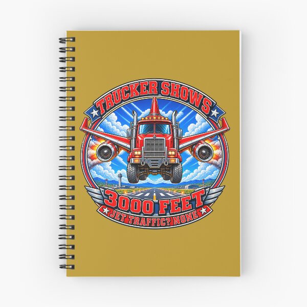 Item preview, Flying Jet Semi Truck - 3000 Feet Trucker Emblem designed and sold by NomadForge.