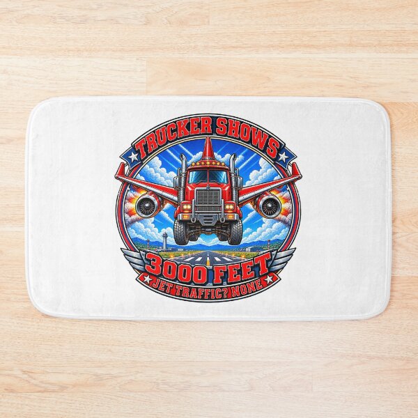 Item preview, Flying Jet Semi Truck - 3000 Feet Trucker Emblem designed and sold by NomadForge.