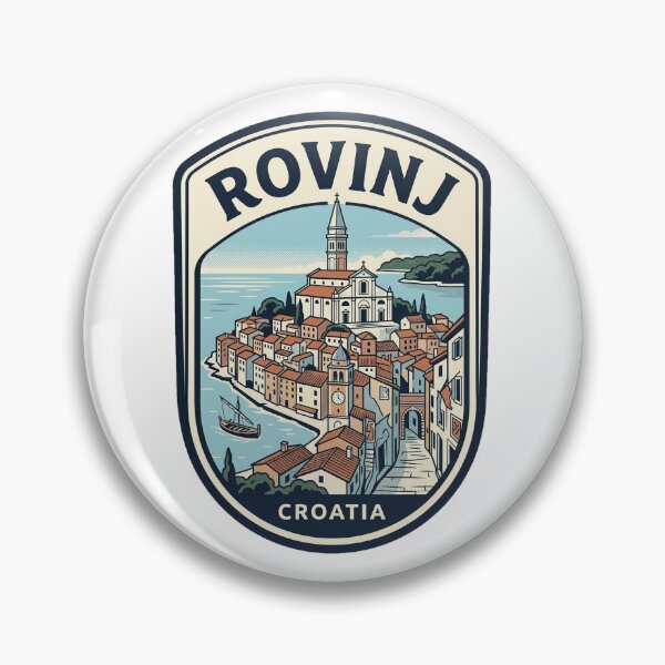 Item preview, Rovinj Croatia Vintage Travel Poster Emblem designed and sold by k3rstman1.