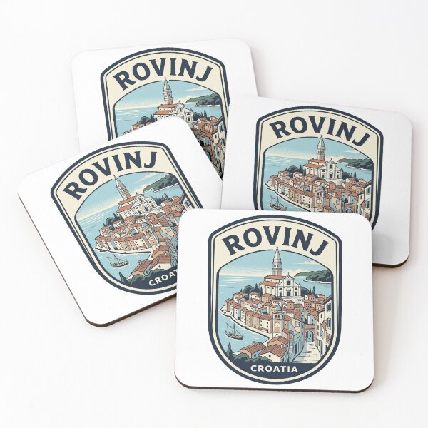 Item preview, Rovinj Croatia Vintage Travel Poster Emblem designed and sold by k3rstman1.