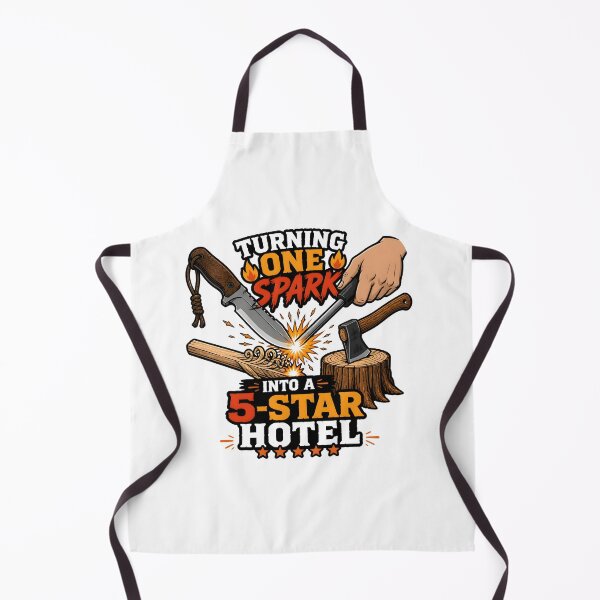 Item preview, Bushcraft Survival Turning One Spark Into A 5-Star Hotel Firestarter Axe designed and sold by CleverRaccoon.