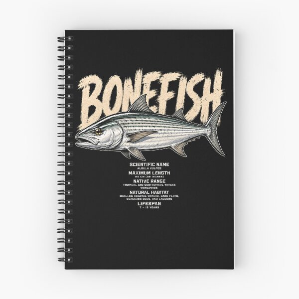 Item preview, Detailed bonefish illustration with scientific facts designed and sold by rafaeltto.