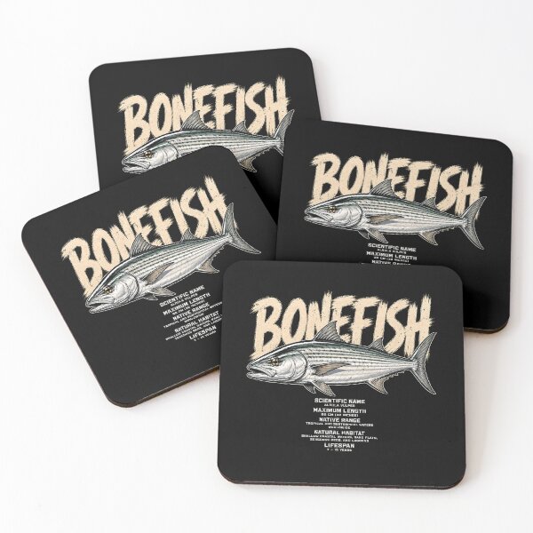 Item preview, Detailed bonefish illustration with scientific facts designed and sold by rafaeltto.