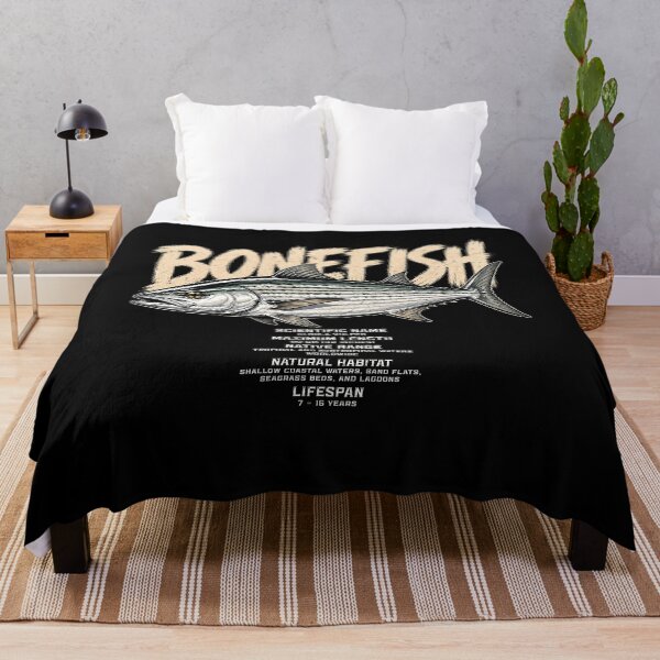 Item preview, Detailed bonefish illustration with scientific facts designed and sold by rafaeltto.
