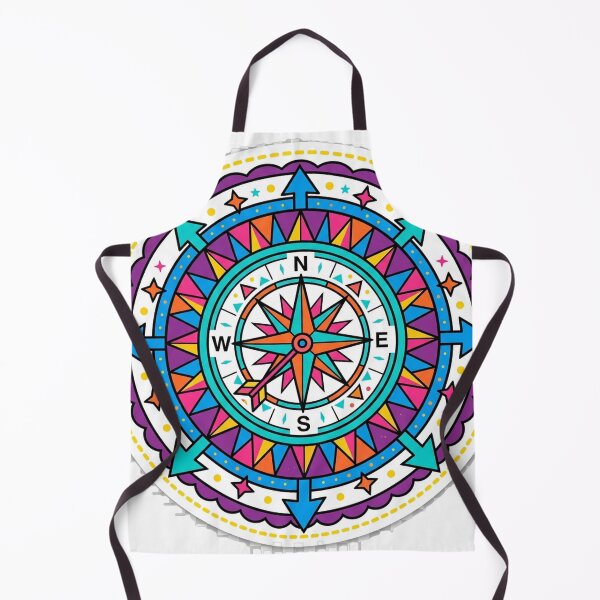Item preview, Colorful Compass Mandala Sticker | Boho Nautical Sticker | Vibrant Vinyl Decal designed and sold by RoyArt0.