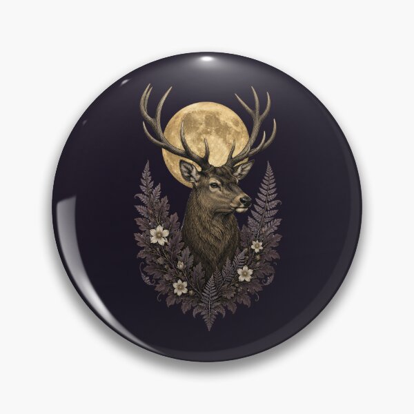 Item preview, Moonlit Stag of the Ancient Forest designed and sold by printheavenart.