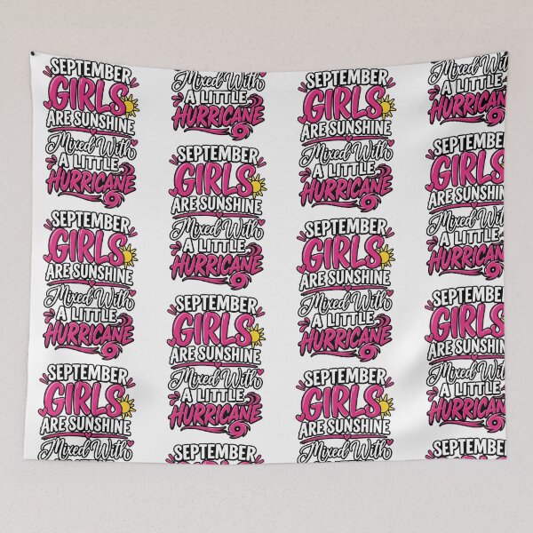 Item preview, September Girls Sunshine Hurricane Quote designed and sold by cerima.