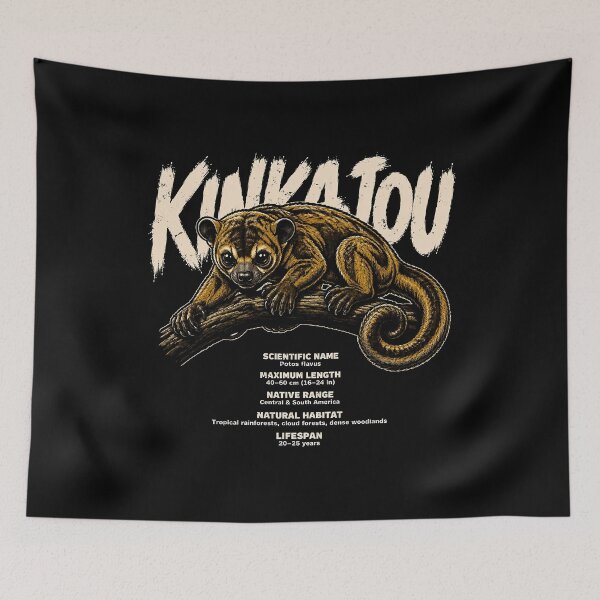 Item preview, Adorable kinkajou illustration for animal lovers designed and sold by rafaeltto.