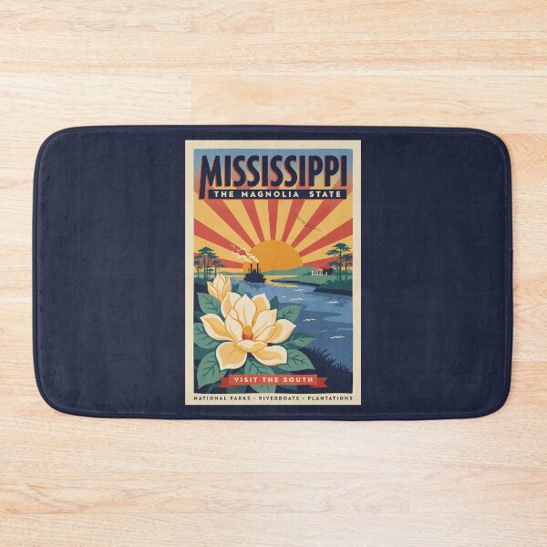Item preview, Mississippi State Illustration Travel Art Vintage designed and sold by KrisSidDesigns.