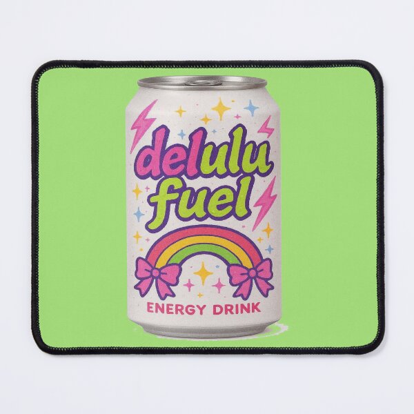 Item preview, Delulu Fuel Energy Drink Cute Y2K Funny Design designed and sold by BookedAndDesign.