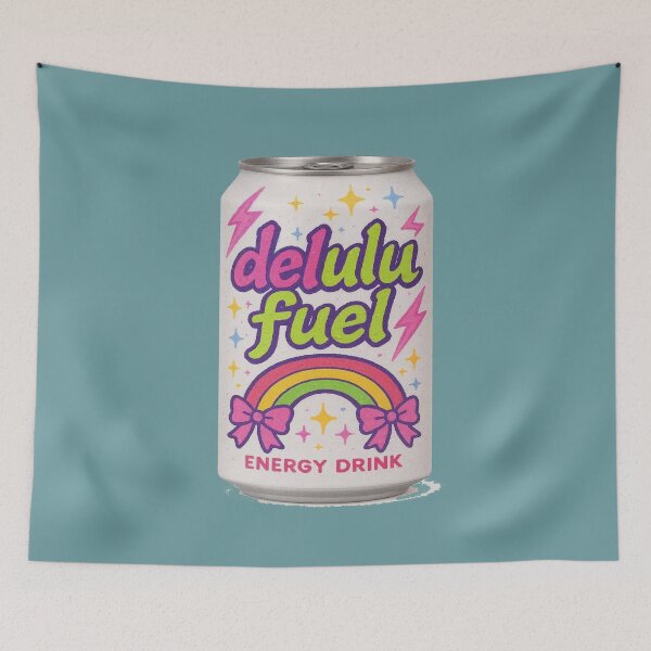 Item preview, Delulu Fuel Energy Drink Cute Y2K Funny Design designed and sold by BookedAndDesign.