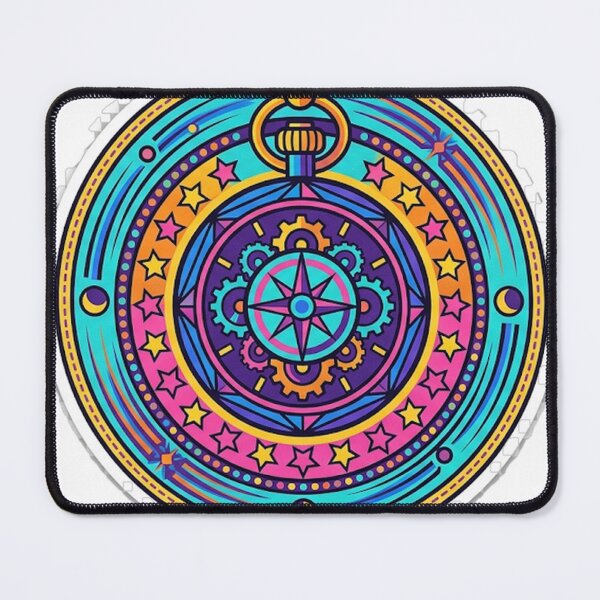 Item preview, Steampunk Pocket Watch Sticker | Colorful Compass Gear Sticker | Vibrant Vinyl Decal designed and sold by RoyArt0.