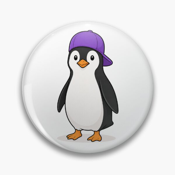 Item preview, Pepe the Penguin – Cute Penguin with Purple Cap designed and sold by LittleGinnyArt.