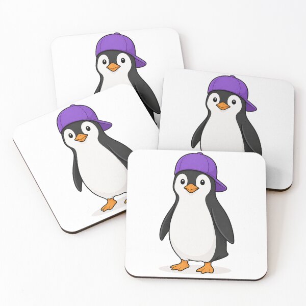 Item preview, Pepe the Penguin – Cute Penguin with Purple Cap designed and sold by LittleGinnyArt.