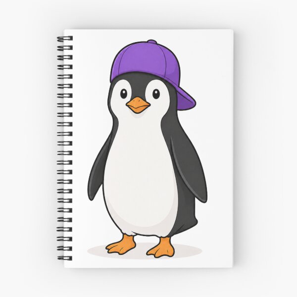 Item preview, Pepe the Penguin – Cute Penguin with Purple Cap designed and sold by LittleGinnyArt.
