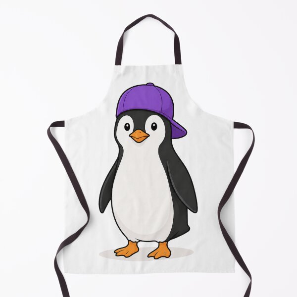 Item preview, Pepe the Penguin – Cute Penguin with Purple Cap designed and sold by LittleGinnyArt.