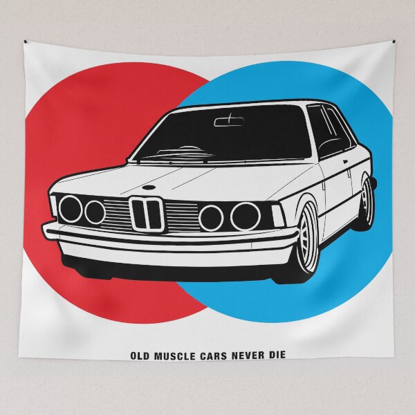 Item preview, Vintage Muscle Car Emblem in Red Blue designed and sold by awesome-loob.