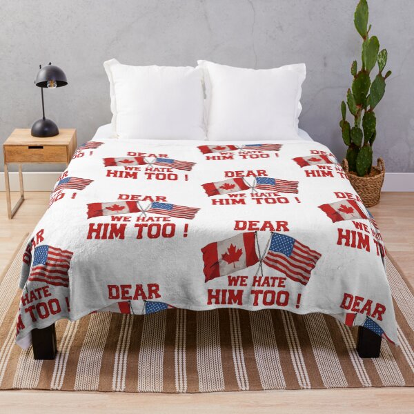 Item preview, Dear Canada We Hate Him Too Flag Protest designed and sold by ViniBall.