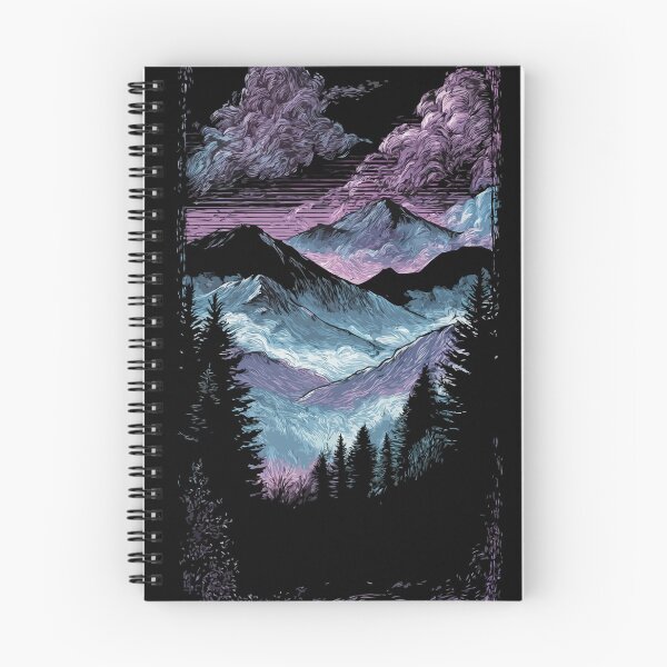 Item preview, Synthwave Black Purple Mountains Landscape designed and sold by Gkinoki.