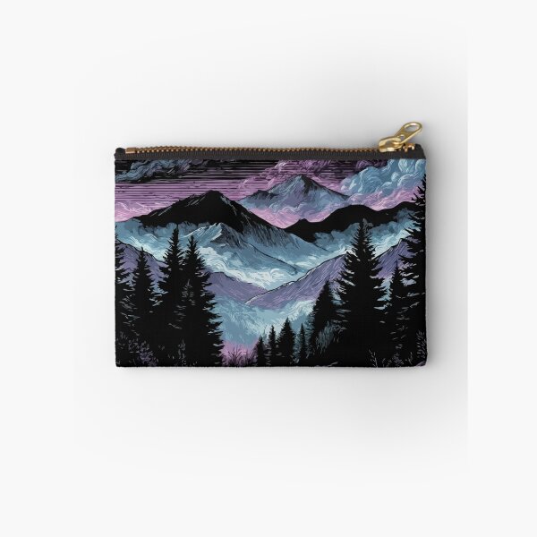 Item preview, Synthwave Black Purple Mountains Landscape designed and sold by Gkinoki.