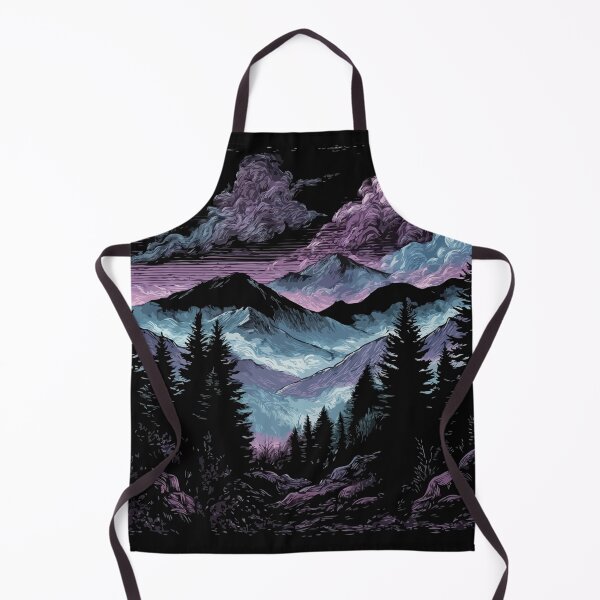Item preview, Synthwave Black Purple Mountains Landscape designed and sold by Gkinoki.