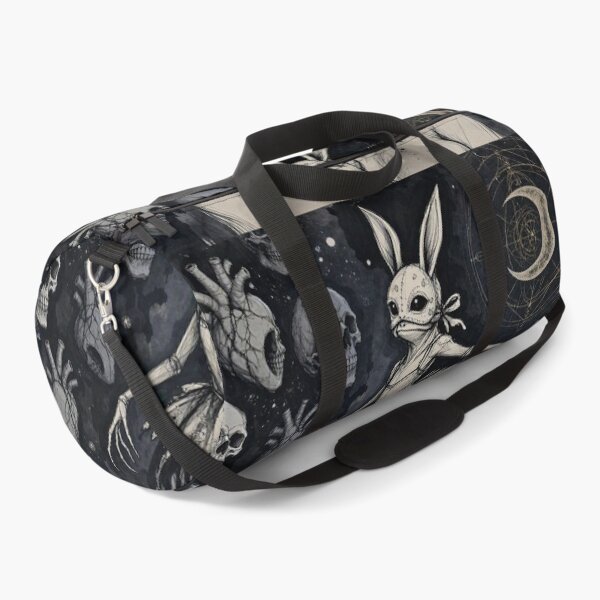 Item preview, Bunny Mask Ballerina Gothic Surreal Forest Heart Skulls Art designed and sold by LujziWorld.
