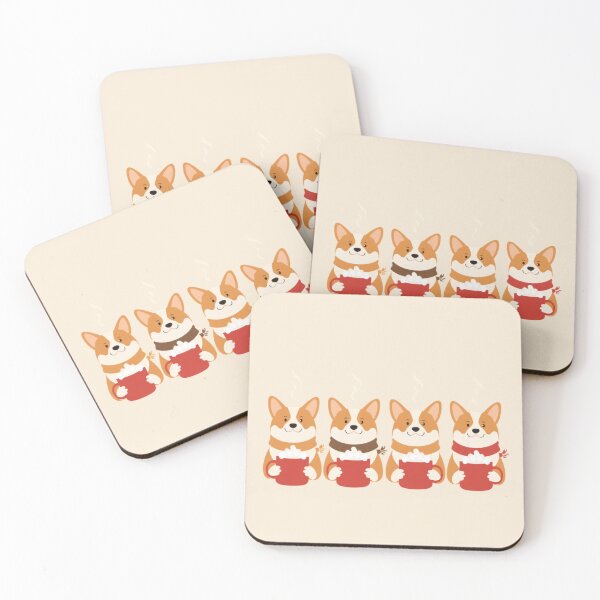 Item preview, Corgi Christmas Cocoa Crew designed and sold by cybercanvasmuse.