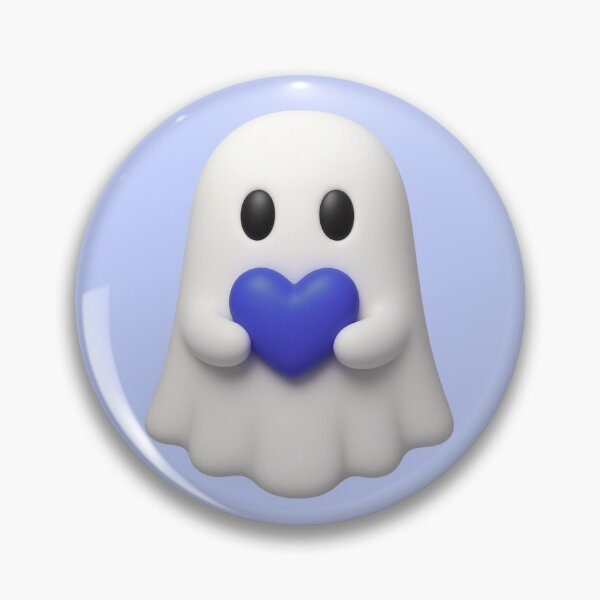 Item preview, Charming Blue Heart Ghost Character designed and sold by deisgnsbyshane.