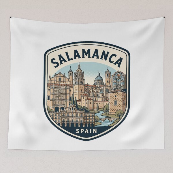 Item preview, Salamanca Spain Vintage Travel Badge Illustration designed and sold by k3rstman1.