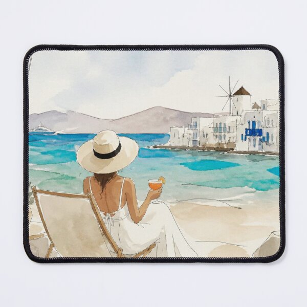 Item preview, Woman in Mykonos  designed and sold by Printsincolor.