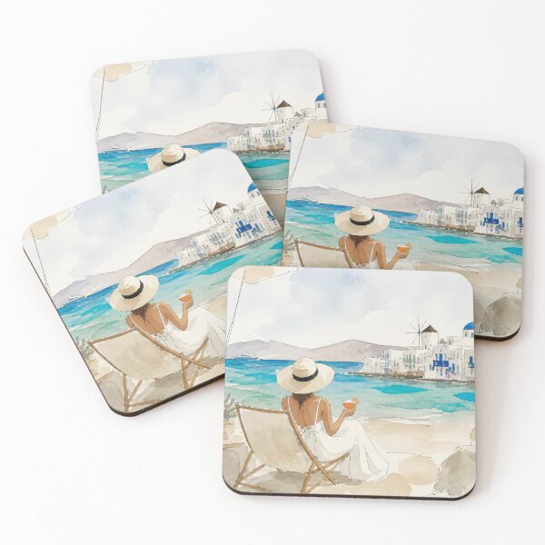 Item preview, Woman in Mykonos  designed and sold by Printsincolor.