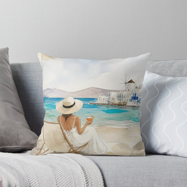 Item preview, Woman in Mykonos  designed and sold by Printsincolor.