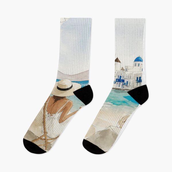 Item preview, Woman in Mykonos  designed and sold by Printsincolor.