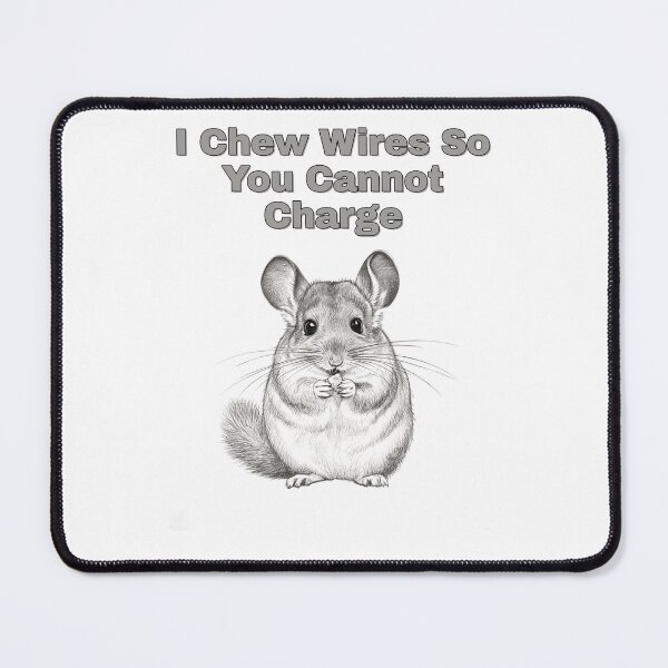 Item preview, Funny Chinchilla Wire Chewing Pencil Sketch Art designed and sold by NatureUnleashed.