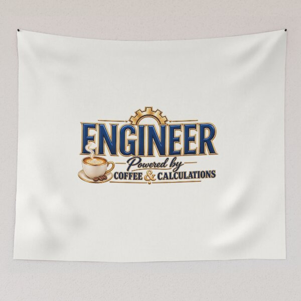 Item preview, Engineer Powered by Coffee & Calculations – Premium Engineering Coffee Design designed and sold by HO•Designs.