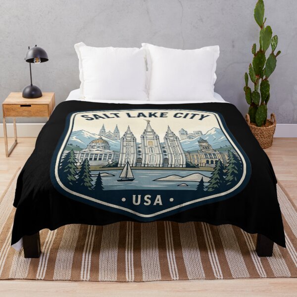 Item preview, Salt Lake City Utah Retro Mountain Skyline designed and sold by k3rstman1.