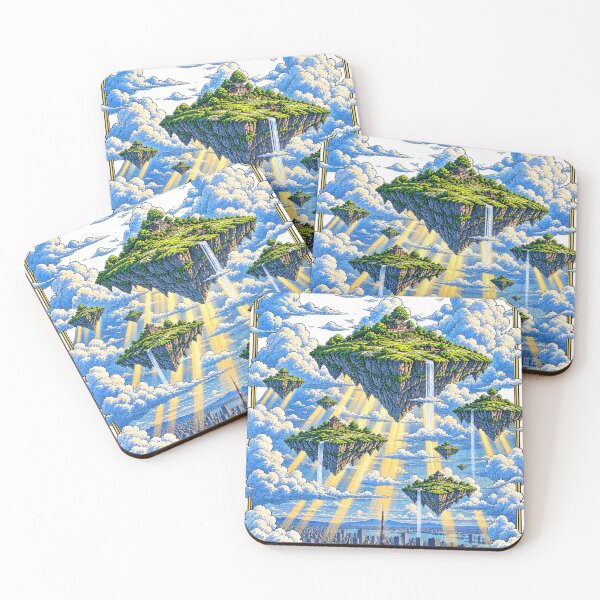 Item preview, Floating Islands Above a City Skyline designed and sold by NzrProcreate.