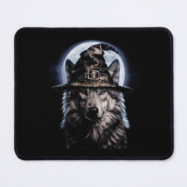 Item preview, Halloween Wolf Wearing a Mysterious Witch Hat – Gothic Dark Fantasy Magical  designed and sold by SOUFIANE1991.