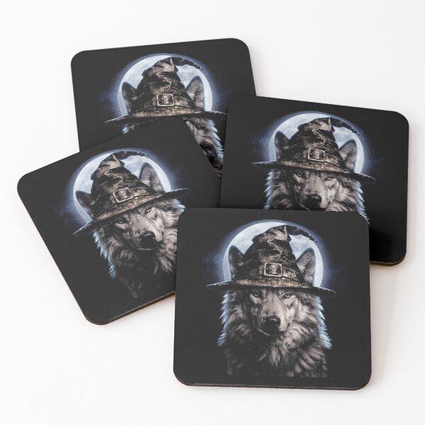 Item preview, Halloween Wolf Wearing a Mysterious Witch Hat – Gothic Dark Fantasy Magical  designed and sold by SOUFIANE1991.
