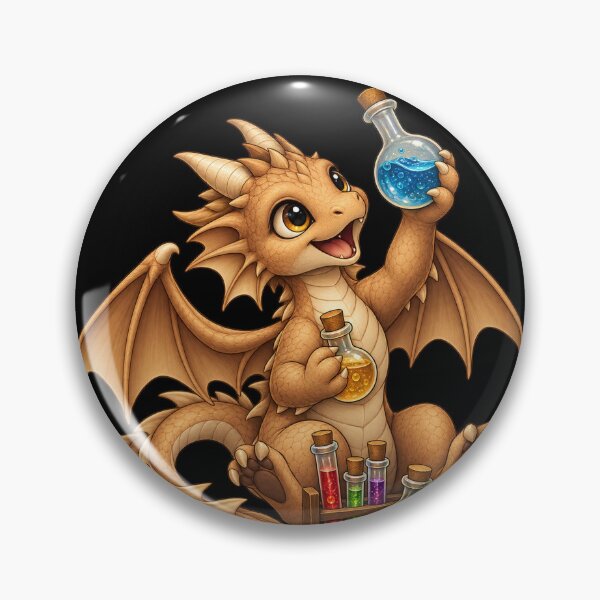 Item preview, Cute Alchemist Baby Dragon with Magical Potions designed and sold by Hatchling Hollow.
