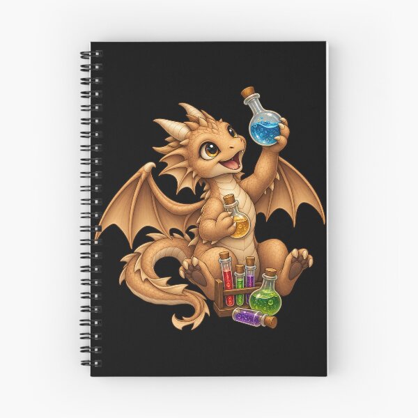 Item preview, Cute Alchemist Baby Dragon with Magical Potions designed and sold by Hatchling Hollow.