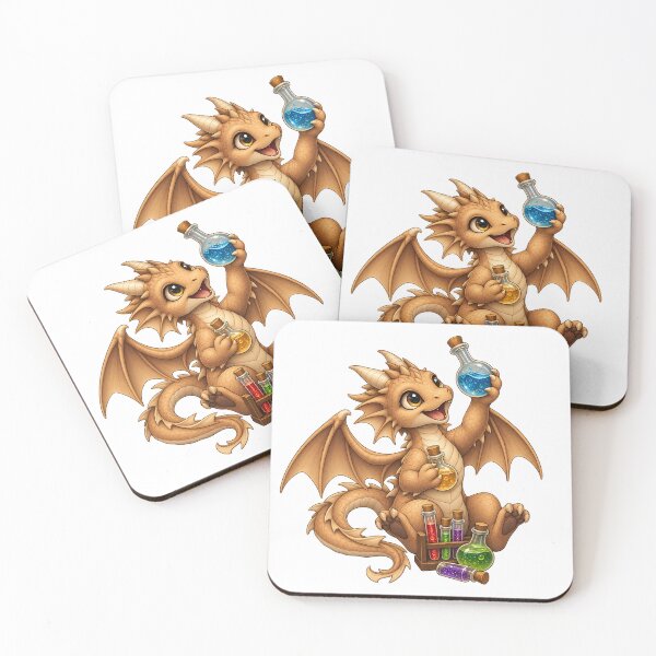 Item preview, Cute Alchemist Baby Dragon with Magical Potions designed and sold by Hatchling Hollow.