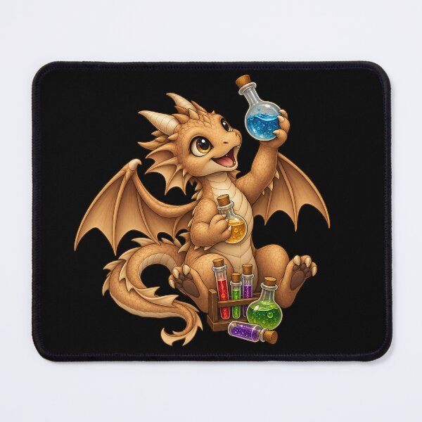 Item preview, Cute Alchemist Baby Dragon with Magical Potions designed and sold by Hatchling Hollow.