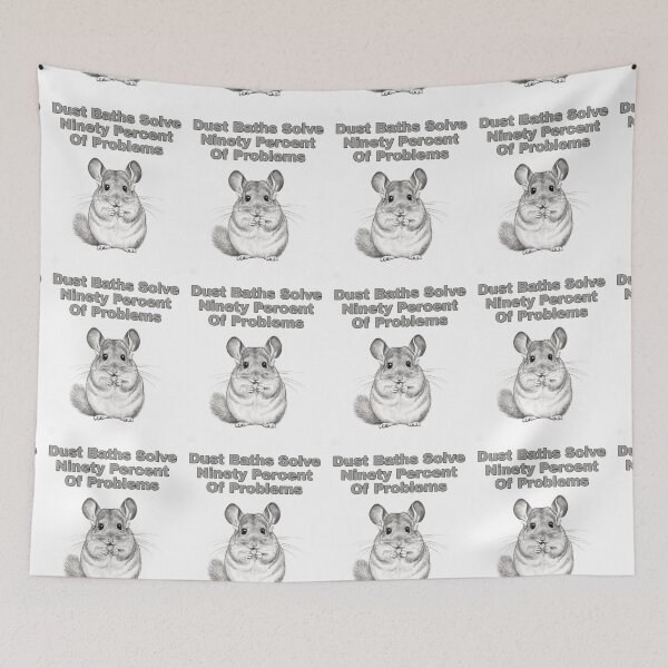 Item preview, Chinchilla Dust Bath Quote Pencil Sketch Design designed and sold by NatureUnleashed.